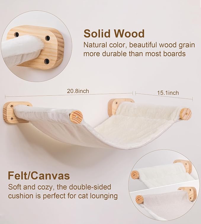 Cat Stairs Hammock Set of 3 – Cat Wall Shelves - Image 4