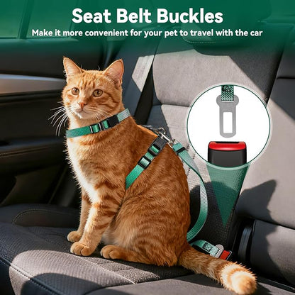 Cat Harness and Leash Set, 3-in-1 Escape Proof Adjustable, Comfortable Soft - Image 2
