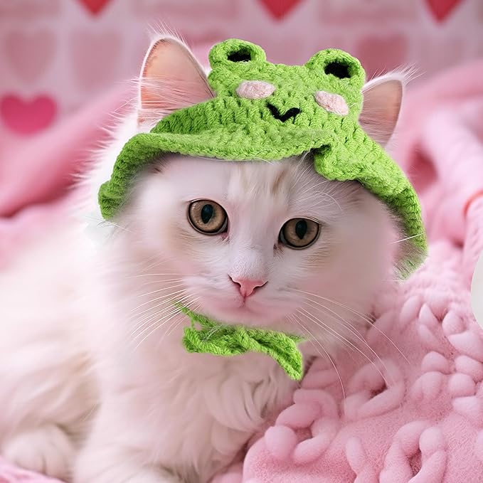 Charming Cat Hat Small Cartoon Themed Knit Cute Cats Bonnet Soft Festive Cats - Image 7