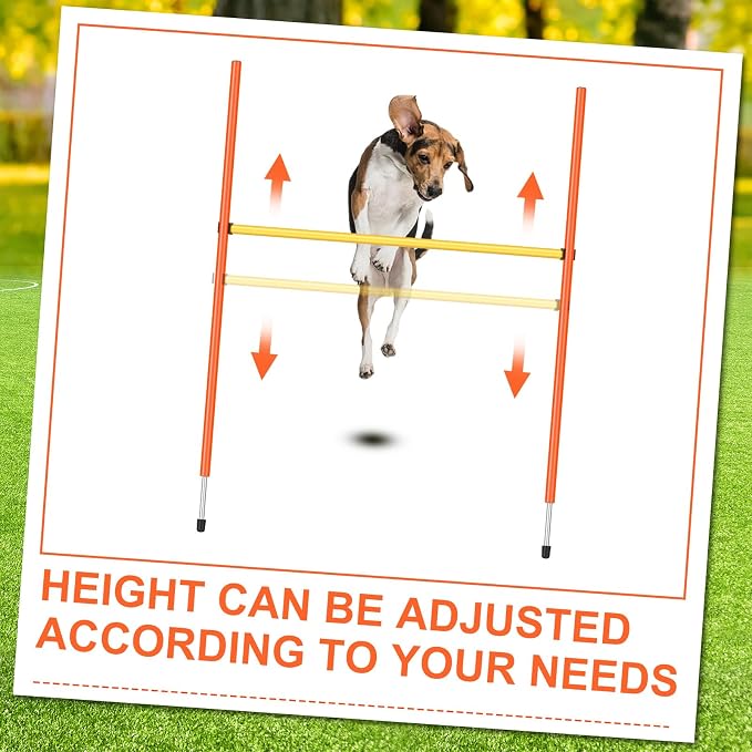 8 Set Dog Agility Jump Adjustable Dog Agility Hurdle Training Equipment - Image 5