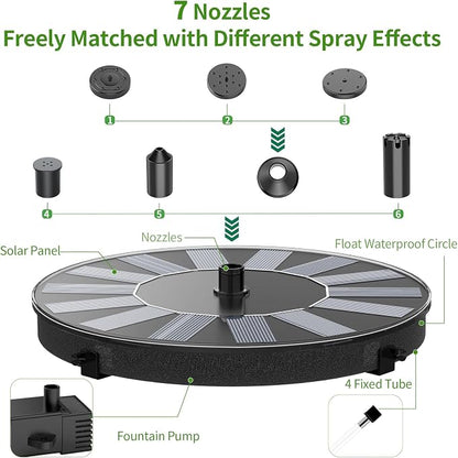 AMZtime 1.4W Solar Bird Bath Fountain - Image 6