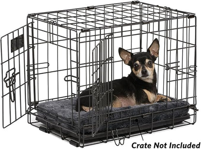 MidWest Homes for Pets QuietTime XXS Dog Bed – Gray Faux Fur Bolster, - Image 3