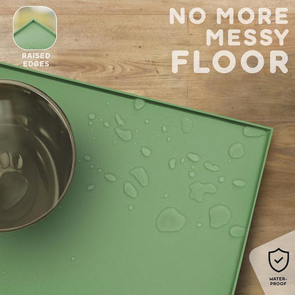 Dog Food Mat - 28x18 Raised Edges Dogs Mat - Image 5