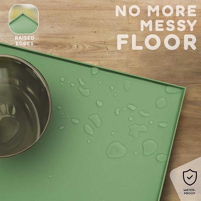Dog Food Mat - 24x15 Raised Edges Dogs Mat - Image 5