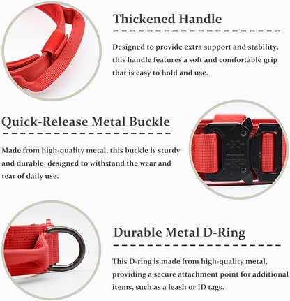 Tactical Dog Collar, Adjustable Military Training Nylon Dog Collar - Image 3