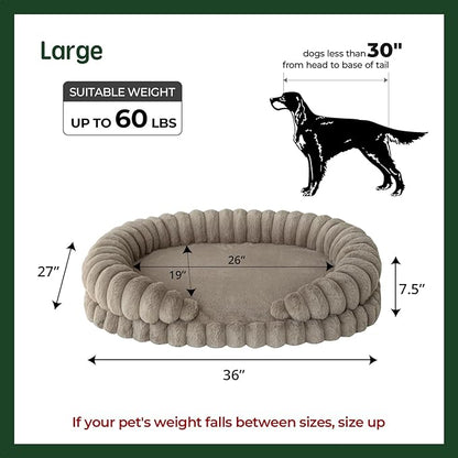 BALANCE Calming Dog Bed for Large Sized Dogs, 36 Inches Oval Washable Pet Bed - Image 5