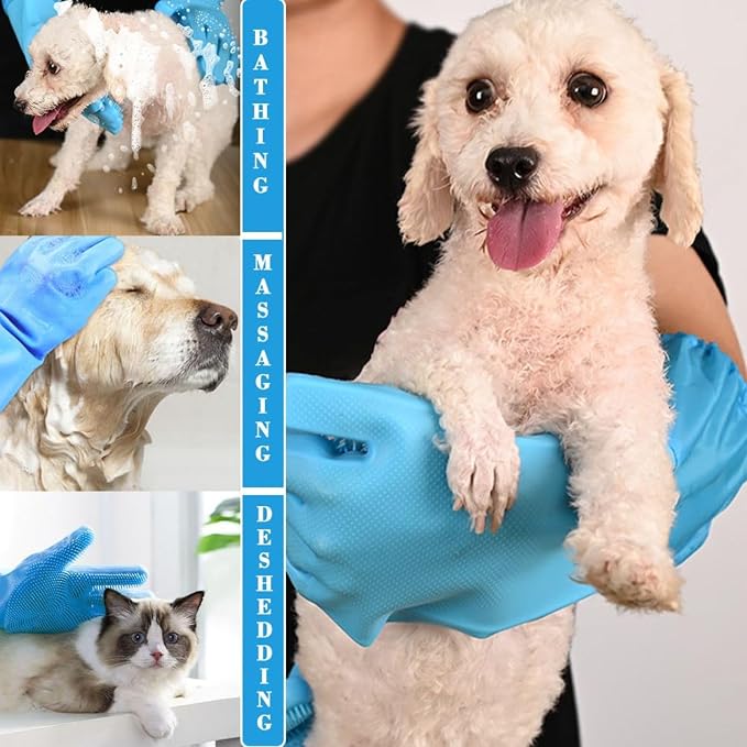 Dog Washing Gloves, Pet Grooming Gloves - Image 2