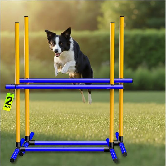 Dog Agility Hurdle Training Set, 2-Sets Jump Bar Equipment by MAICOBI