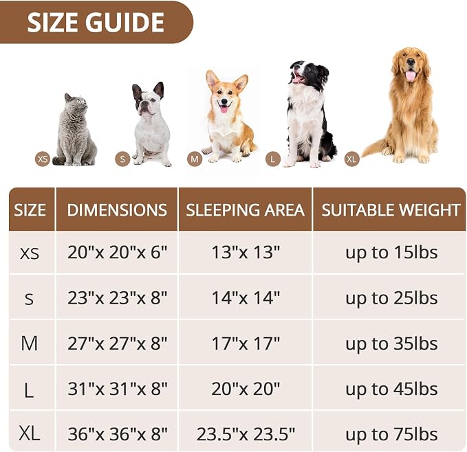 JOLLYVOGUE Calming Small Dog & Cat Bed - Image 5