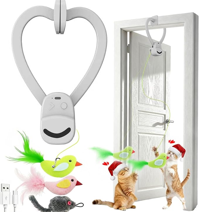 Interactive Cat Toys for Indoor Cats: Automatic Flying Bird Feather Wand Chase by Unknown