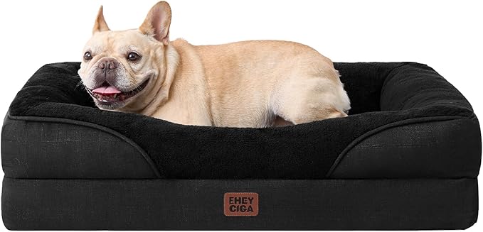 EHEYCIGA Orthopedic Dog Bed for Medium Dog, Waterproof Liner & Washable by EHEYCIGA