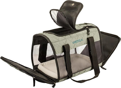 Deluxe Quilted Airline Approved Pet Dog & Cat Carrier - Image 3