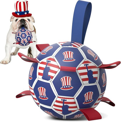 Diman Dog Toy Soccer Ball : Outdoor Dog Toys, Dog's Independence Day Gift by KeepYourDogsHappy
