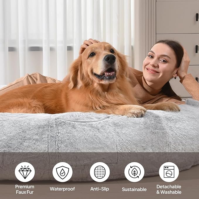 Giant Human Sized Dog Bed for Adults and Pets, Waterproof & Machine Washable - Image 3