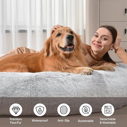 Human Dog Bed for Adults, Waterproof & Machine Washable Cover - Image 2