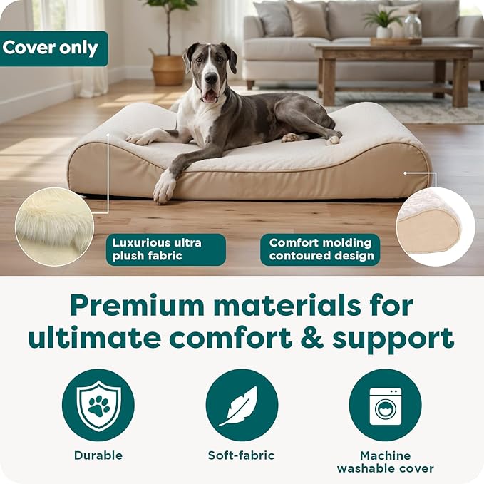 FurHaven Replacement Dog Bed Cover, Contour Luxe Lounger Design, Soft & - Image 5