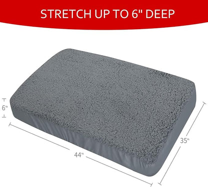 Dog Bed Covers 2 Pack Soft Plush Replacement Washable, Waterproof Pet Mattress - Image 6