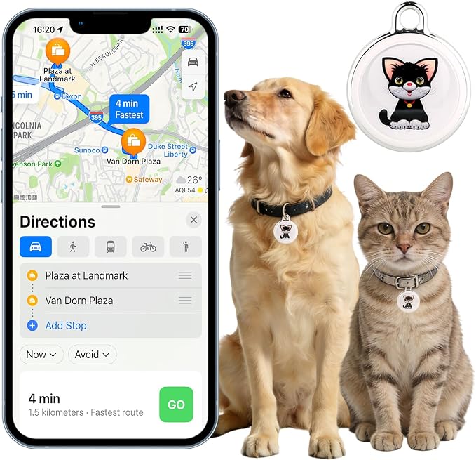 Smart GPS Tracker for Dogs|mini Easy to use Cat GPS Tracker|Waterproof and by NGXDFL