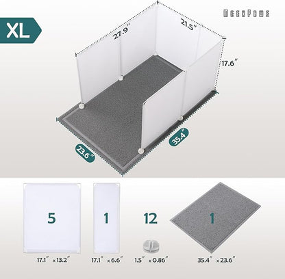 MEEXPAWS Cat Litter Box Enclosure Splash Guard Extra Large 28L × 21.5W x 18H - Image 5