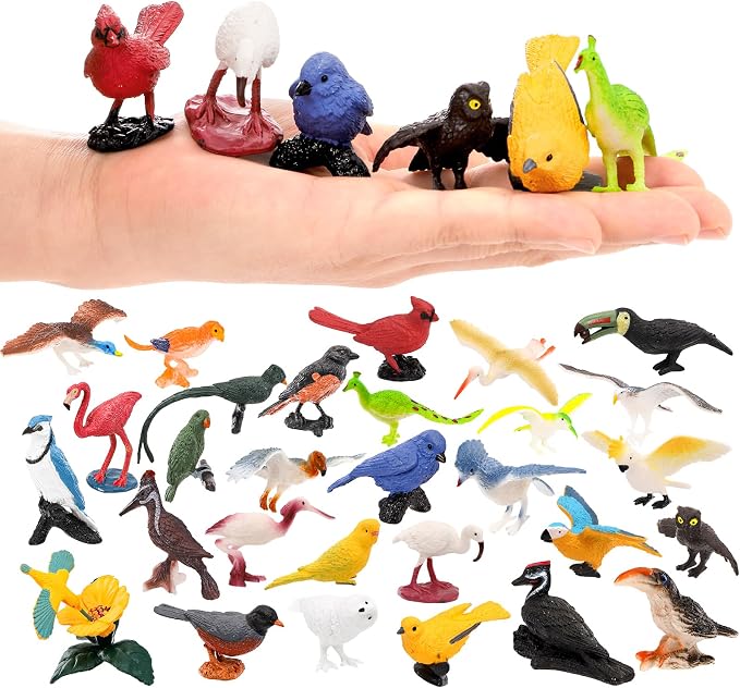 ZENFUN 29 Pieces Realistic Bird Animals Figurines, Mini Bird Model, Birds Cake - Image 4