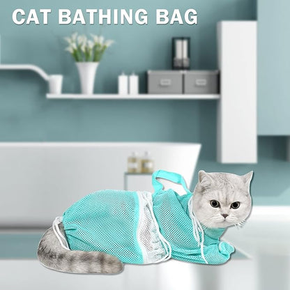 JULMELON Cat Washing Bag 10 PCS Set, Adjustable Cat Shower Net Bag and Pet - Image 7