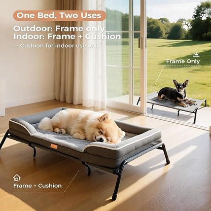 Lekereise Raised Dog Bed for Small Dog 32x25 Inch, Comfortable Orthopedic Pet - Image 2