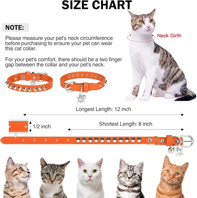 Leather Cat Collars for Boy Girl Cats - Image 5