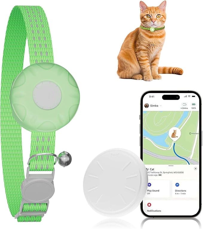GPS Tracker for Cats, Cat Tracker Collar by ZFSJTAG