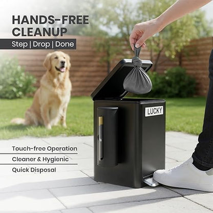 Dog Poop Trash Can Outside, 6L Metal Outdoor Dog Waste Bin - Image 6