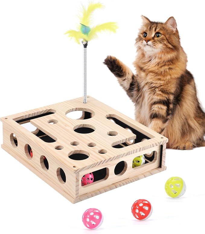 Cat Interactive Box Puzzle Toy by RZPTL