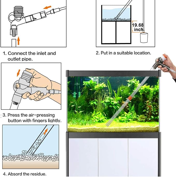 Aquarium Gravel Cleaner Siphon Fish Tank Vacuum Cleaner - Image 2