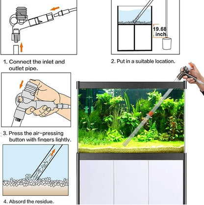 Aquarium Gravel Cleaner Siphon Fish Tank Vacuum Cleaner - Image 2