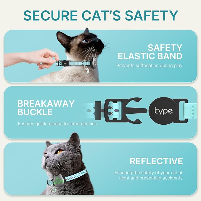 Waterproof Airtag Cat Collar, Breakaway Cat Airtag Collar - Image 4