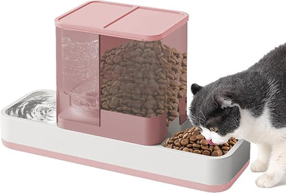 Yummy Sam Automatic Small Pet Feeder and Water Dispenser, 2 in 1 Gravity Cat by YummySam