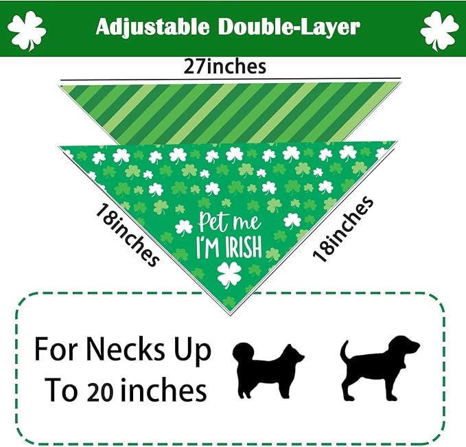 St Patrick's Day Dog Bandanas - Image 3