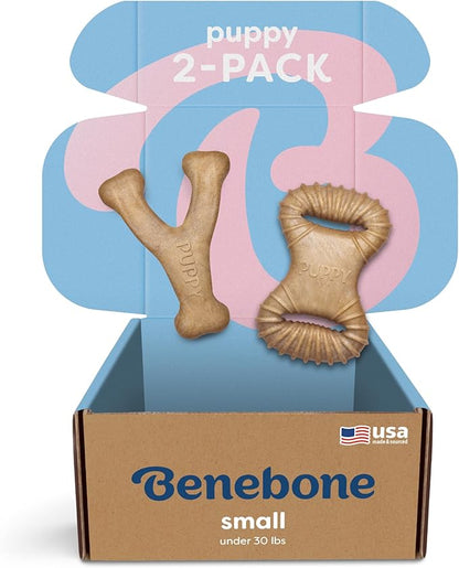 Benebone Puppy 2-Pack Dental Chew/Wishbone Real Chicken Small by Benebone