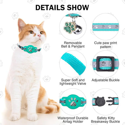 Airtag Cat Collar Breakaway, Reflective Kitten Collar - Image 5