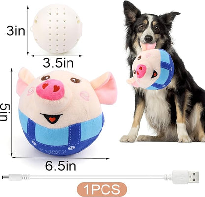 BABORUI Interactive Dog Toys Pig, Jumping Squeaky Dog Toys - Image 5