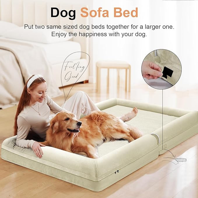 Large Dog Bed Orthopedic Washable: Beds Bolster XL Bed Medium Large Dogs Egg - Image 3