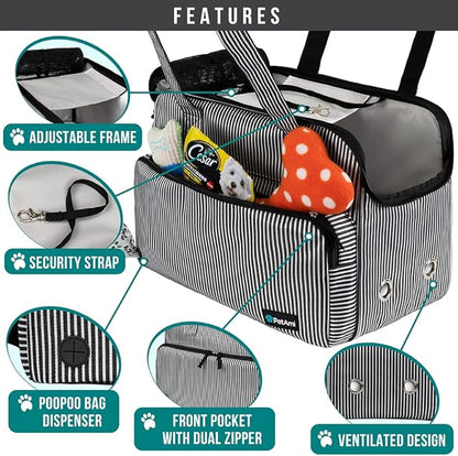 PetAmi Small Dog Purse Carrier, Soft-Sided Pet Carrier Bag - Image 3