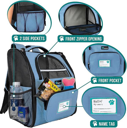 PetAmi Dog Backpack Carrier for Small Large Cat, Ventilated Pet Hiking Backpack - Image 3