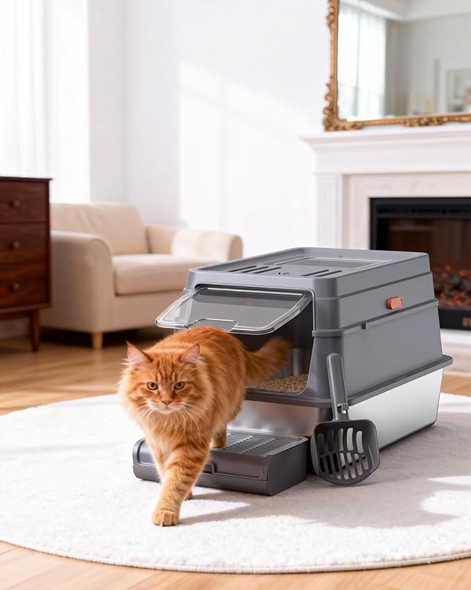 Cat Litter Box - Stainless Steel Litter Box - Image 7