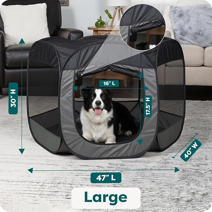 FurHaven Portable Pet Playpen for Dogs & Cats, Foldable Indoor Kitten Playpen - Image 3