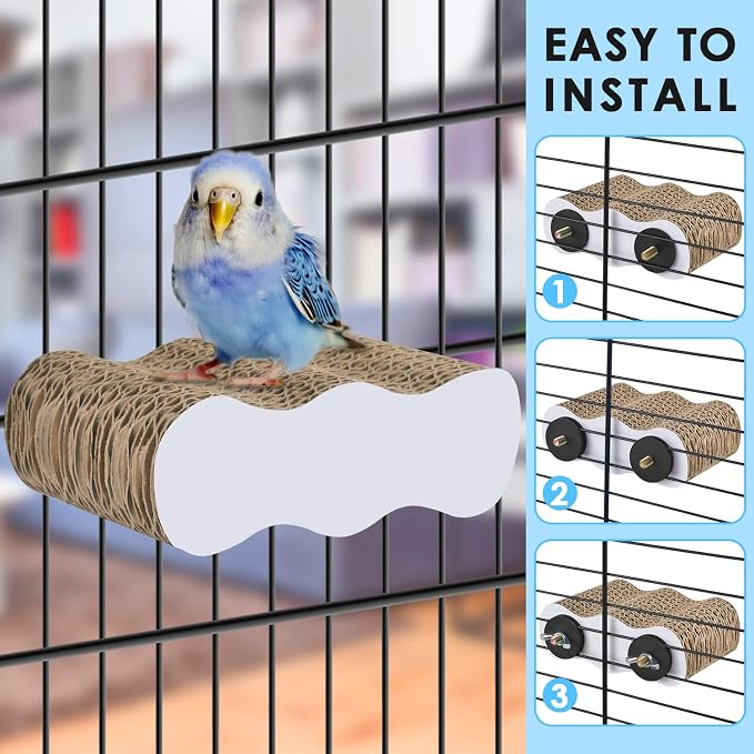 KATUMO Bird Perch Conure Cage Stand Parakeet Shredder Foraging Toys Cockatiel - Image 3