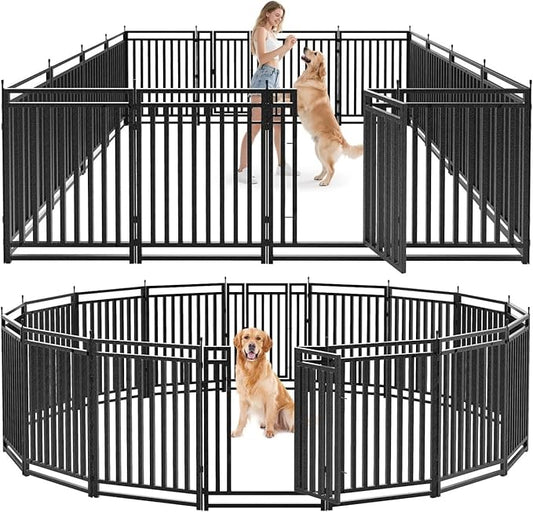 Dog Playpen Dog Fence Outdoor for Yard 47" H by Petorldog