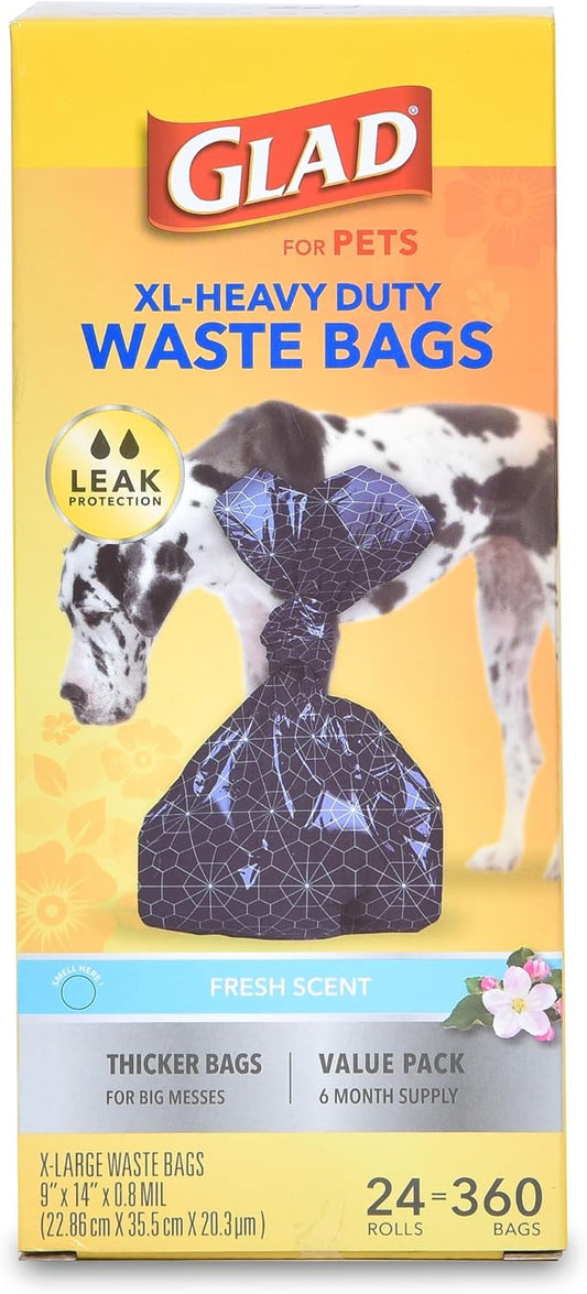 Glad Extra Large Heavy Duty Scented Dog Waste Bags Value Pack, 288 Rolls - Image 2