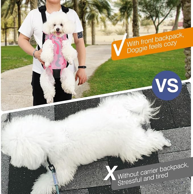 Pawaboo Pet Carrier Backpack, Adjustable Pet Front Cat Dog Carrier Backpack - Image 6
