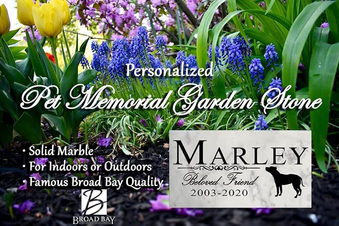 Broad Bay Dog Memorial Stone Personalized Marker Outdoor Garden Choose Your - Image 3