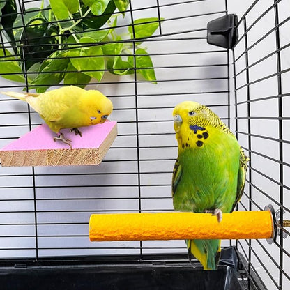 7 PCS Parrot Perch Stand Natural Wood Bird Perch Stand Platform Paw Grinding - Image 5
