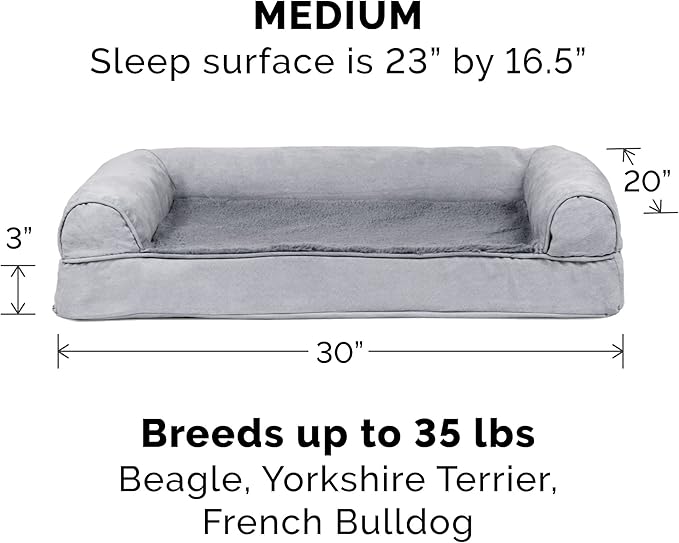 Furhaven Orthopedic Dog Bed for Medium/Small Dogs w/ Removable Bolsters & - Image 3